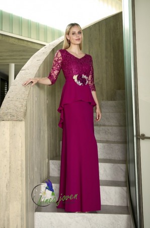 Vestido manga francesa y...