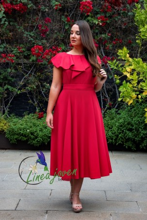 Vestido de fiesta midi...