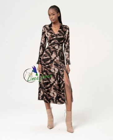 Vestido largo fluido...