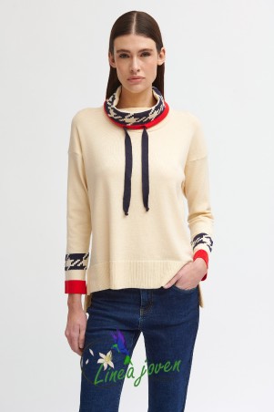 Jersey de punto cuello...