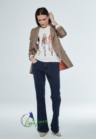 Pantalon denim flare