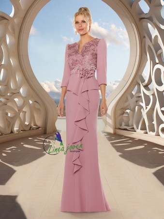 Vestido de fiesta largo rosa