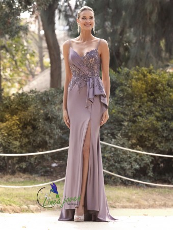 Vestido de fiesta malva...