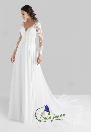 Vestido de novia escote...