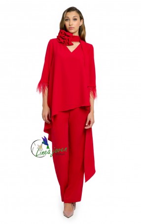 Dos piezas de fiesta rojo...