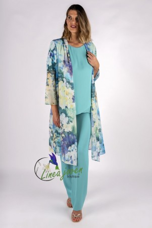 Tres piezas de fiesta azul...