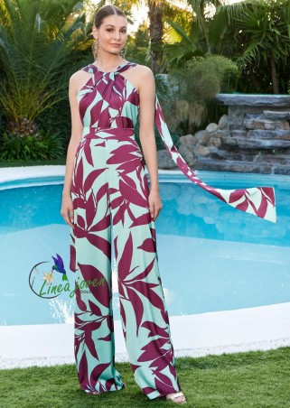 Mono de fiesta azul burdeos...