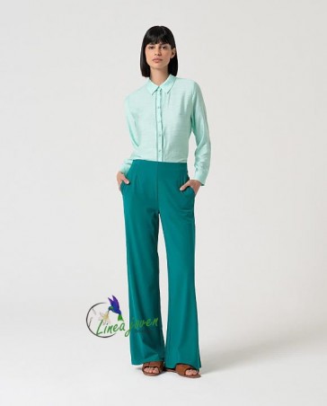 Pantalón recto elástico...