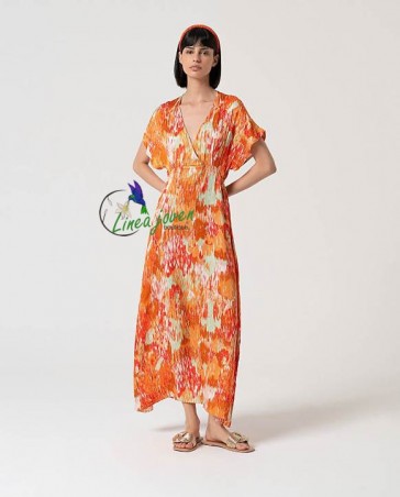 Vestido largo satinado...