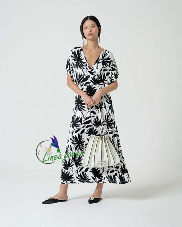 Vestido elástico largo...