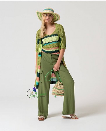 Cárdigan largo de crochet...