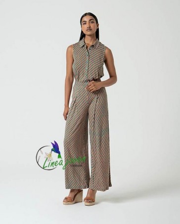 Pantalón palazzo lyocell...