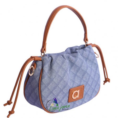 Bolso de mano azul jeans...