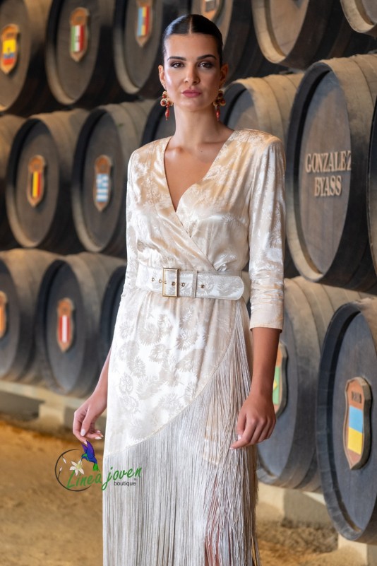 Vestido de fiesta Catavino Beige