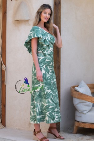 Top Levante Hojas Verde