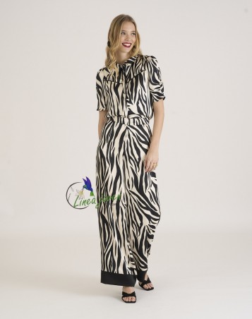 Pantalón cebra Negro