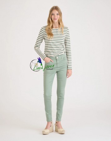 Camiseta marinera rayas Verde