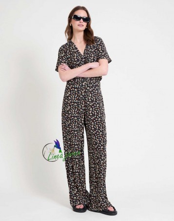 Pantalones print Negro