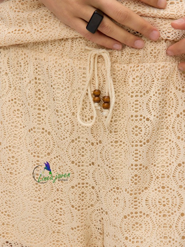 Pantalón Beige tiro medio