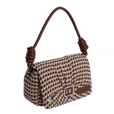 Bolso Marrón tejido pata de...