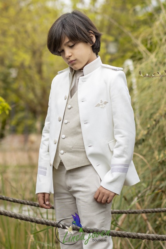 Traje de comunión almirante crudo