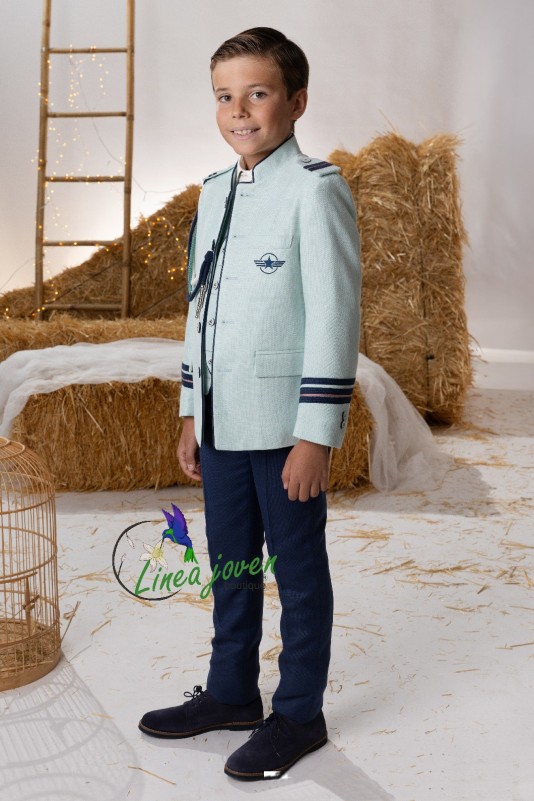 Traje de comunión almirante azul