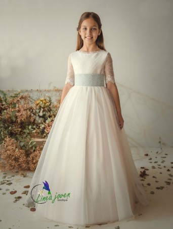 Vestido de comunión flores...