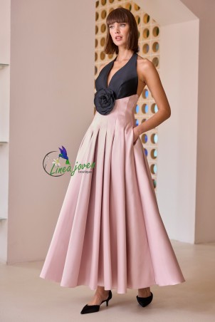 Vestido de fiesta bicolor...