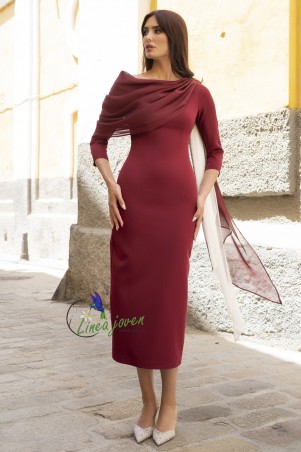 Vestido de fiesta burdeos...