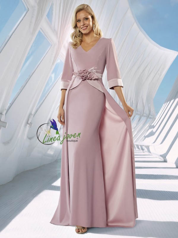 Vestido de fiesta largo rosa...