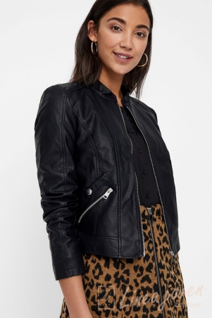 Cazadora piel sintética biker