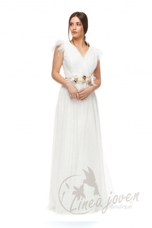 Vestido de fiesta blanco de...